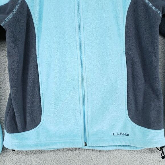 Vintage LL Bean Womens Size Large Blue Full Zip Polartec Fleece Jacket Stretch - Picture 3 of 16